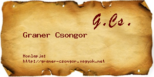 Graner Csongor névjegykártya